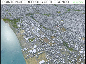 Pointe Noire Republic of the Congo 30km 3D Model