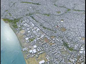 Pointe Noire Republic of the Congo 30km 3D Model