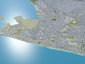 Pointe Noire Republic of the Congo 30km 3D Model