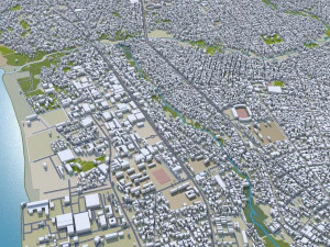 Pointe Noire Republic of the Congo 30km 3D Model