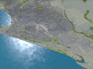 Pointe Noire Republic of the Congo 30km 3D Model