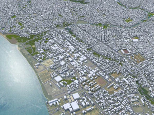 Pointe Noire Republic of the Congo 30km 3D Model