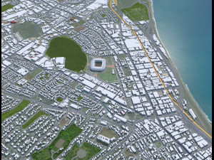 Port Elizabeth city South Africa 40km 3D 模型