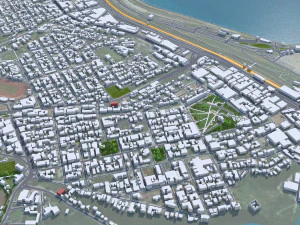 Port Elizabeth city South Africa 40km 3D Model