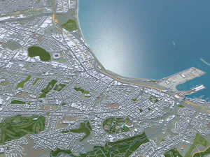 Port Elizabeth city South Africa 40km 3D Model