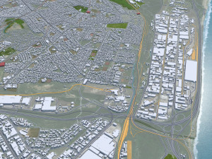 Port Elizabeth city South Africa 40km 3D 模型