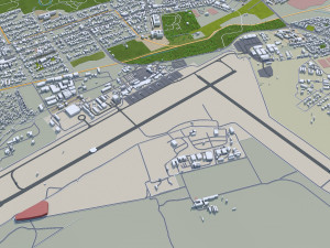 Port Elizabeth city South Africa 40km 3D 模型
