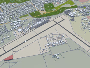 Port Elizabeth city South Africa 40km 3D Model