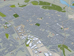 Port Elizabeth city South Africa 40km 3D 模型