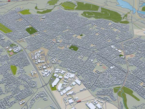 Port Elizabeth city South Africa 40km 3D Model