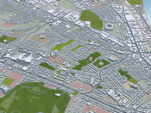 Port Elizabeth city South Africa 40km 3D 模型