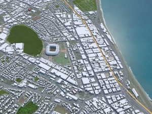 Port Elizabeth city South Africa 40km 3D 模型
