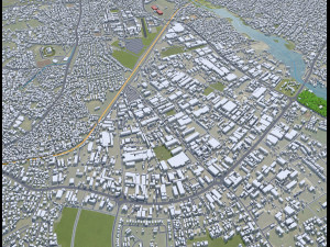 Port Harcourt city Nigeria 30km 3D Модель