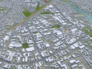 Port Harcourt city Nigeria 30km 3D Модель