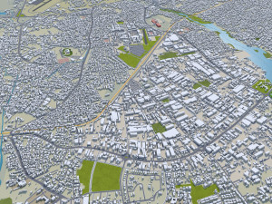 Port Harcourt city Nigeria 30km 3D Модель