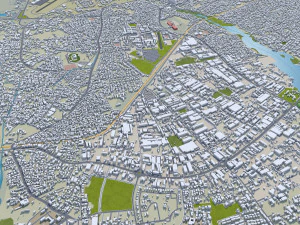 Port Harcourt city Nigeria 30km 3D Model