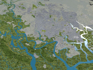 Port Harcourt city Nigeria 30km 3D Модель
