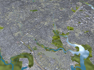 Port Harcourt city Nigeria 30km 3D Модель