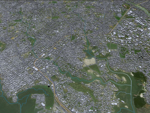 Port Harcourt city Nigeria 30km 3D Модель