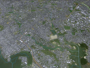 Port Harcourt city Nigeria 30km 3D Model