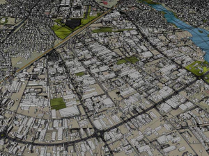 Port Harcourt city Nigeria 30km 3D Model