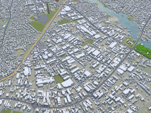 Port Harcourt city Nigeria 30km 3D Модель