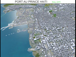 Порт-о-сіті Принц Гаїті 20 км 3D Модель