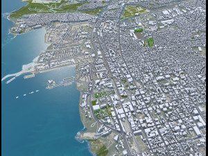 Port au city Prince Haiti 20km 3D Model