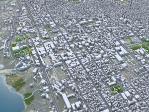 Port au city Prince Haiti 20km 3D Model