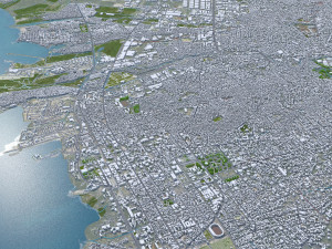Port au city Prince Haiti 20km 3D Model