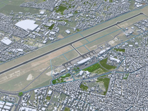 Port au city Prince Haiti 20km 3D Model