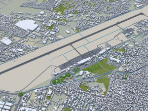 Port au city Prince Haiti 20km 3D Model