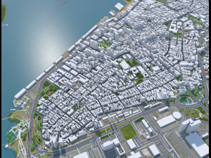 Porto city Alegre Brazil 35km Model 3D