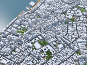 Porto city Alegre Brazil 35km Model 3D