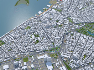 Porto city Alegre Brazil 35km Model 3D