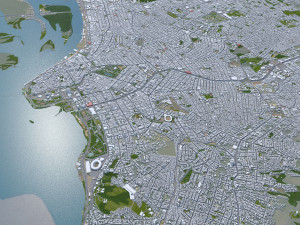 Porto city Alegre Brazil 35km Model 3D