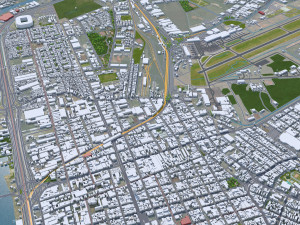 Porto city Alegre Brazil 35km Model 3D