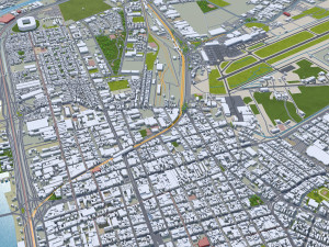 Porto city Alegre Brazil 35km Model 3D
