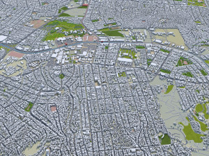 Porto city Alegre Brazil 35km Model 3D