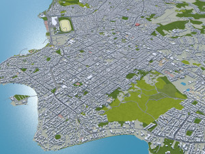 Porto city Alegre Brazil 35km Model 3D