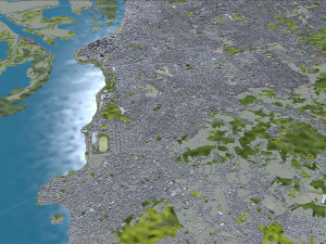 Porto city Alegre Brazil 35km Model 3D