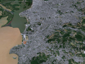 Porto city Alegre Brazil 35km Model 3D