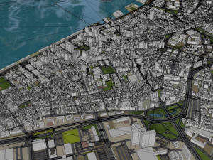 Porto city Alegre Brazil 35km Model 3D