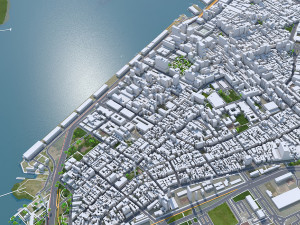 Porto city Alegre Brazil 35km Model 3D