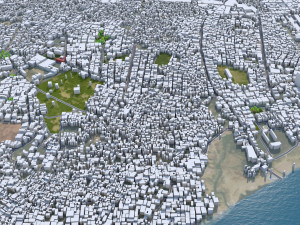 Prayagraj city Uttar Pradesh India 25km Modello 3D