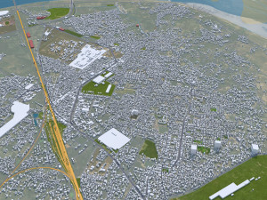 Prayagraj city Uttar Pradesh India 25km Modello 3D
