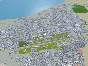 Prayagraj city Uttar Pradesh India 25km Modello 3D