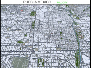 멕시코 푸에블라시 40km 3D 모델
