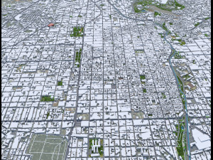 Puebla city Mexico 40km 3D 모델