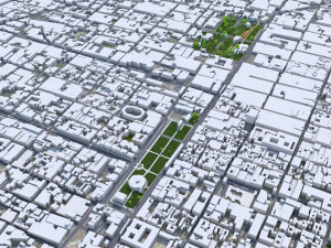 Puebla city Mexico 40km 3D 모델